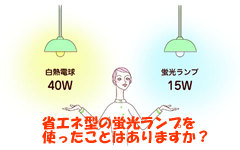 電球型蛍光ランプ、使ったことありますか？