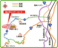 浄土平へのアクセス地図