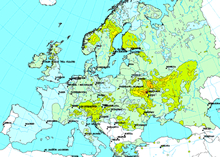 ロシアとヨーロッパの汚染状況（出典：オーストリア環境庁）
