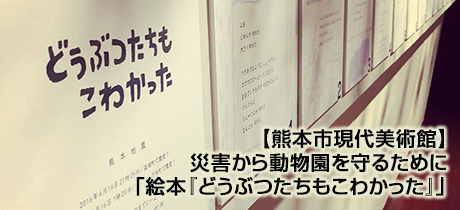 【熊本市現代美術館】災害から動物園を守るために「絵本『どうぶつたちもこわかった』」