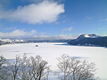 雪原の摩周湖