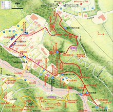 大山寺地区　散策コース図