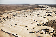 どこまでも続く荒野の砂漠地帯（© Destination NSW）