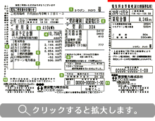 東京電力の検針票の表示事例（提供：東京電力）