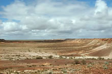 オーストラリア中央部の乾燥した砂漠地帯