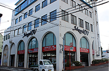 JR東海道本線の瀬田駅から徒歩約5分に立地する坂口テレビサービス株式会社の社屋。