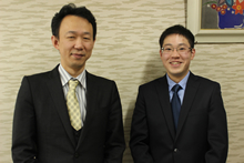 今回の主人公、株式会社緑生研究所の小須田修平さん（右）と、取材にもご同席いただいた代表取締役社長の長谷研次さん（左）。