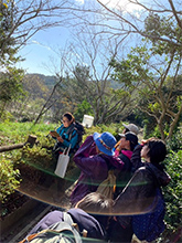 「自然deごはん」のワンバーナークッキング企画。尾村山コースで実施した。（写真提供：藤江昌代さん）