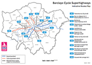 12本のサイクル・スーパーハイウェイが順次設置されるロンドン