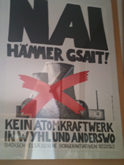 バーデン・アルザス市民運動資料館に納められた当時のヴィール原発反対運動のポスター