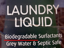洗剤やシャンプーのBiodegradable（生物分解可能）表示