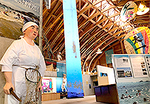 展示B棟「鳥羽・志摩の海女 ～もぐりつづけて1万年」展示風景（写真提供：鳥羽市立 海の博物館）